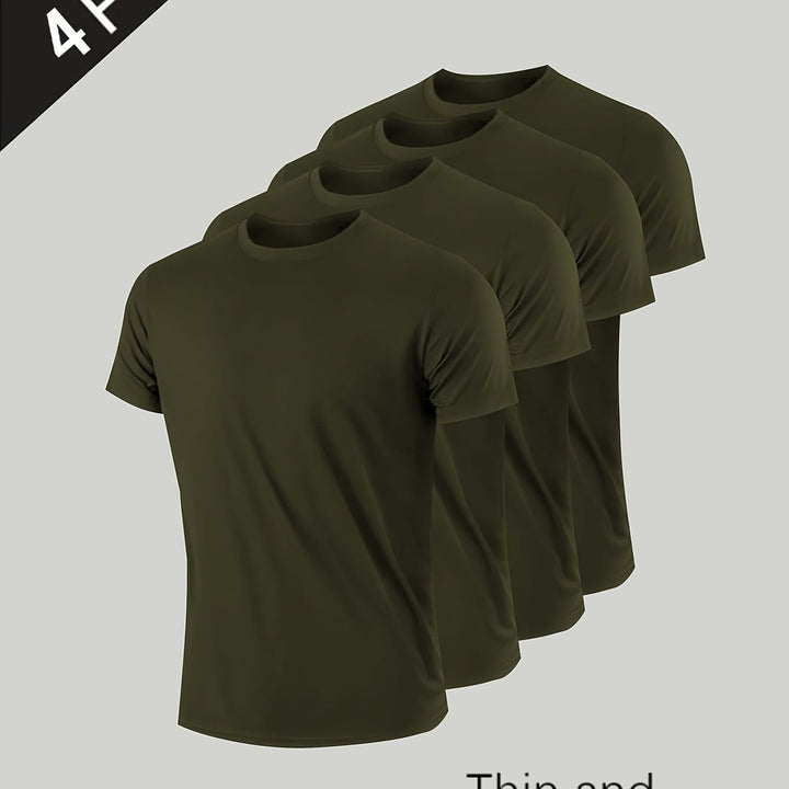 Levoire | T-Shirt Unicolore Pour Hommes À Manches Courtes