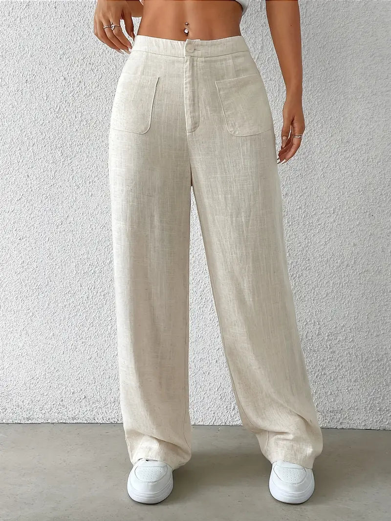 Levoire | Pantalon À Jambe Droite Pour Femmes Beige