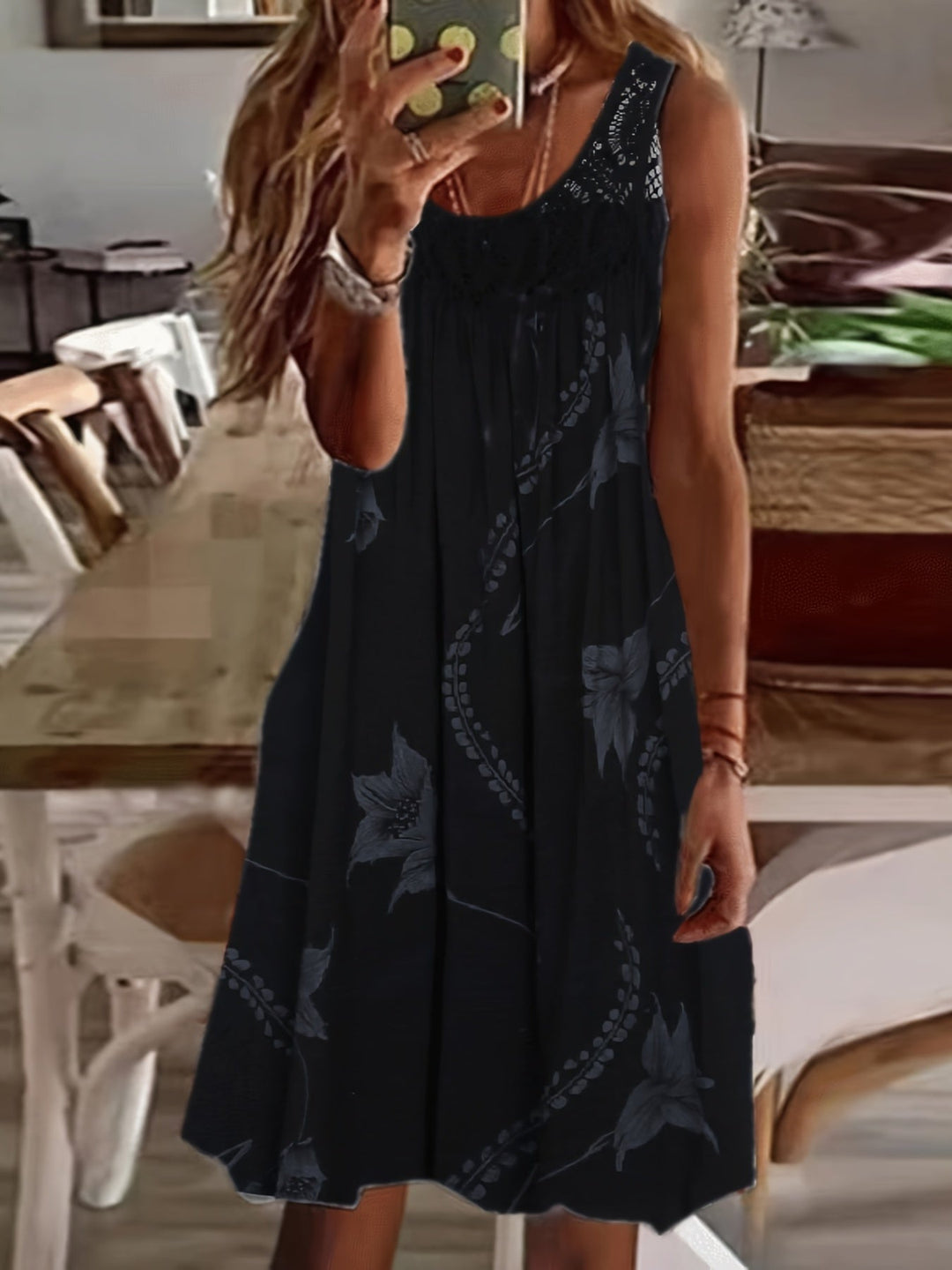 Levoire | Robe Maxi À Imprimé Floral Avec Encolure Ronde