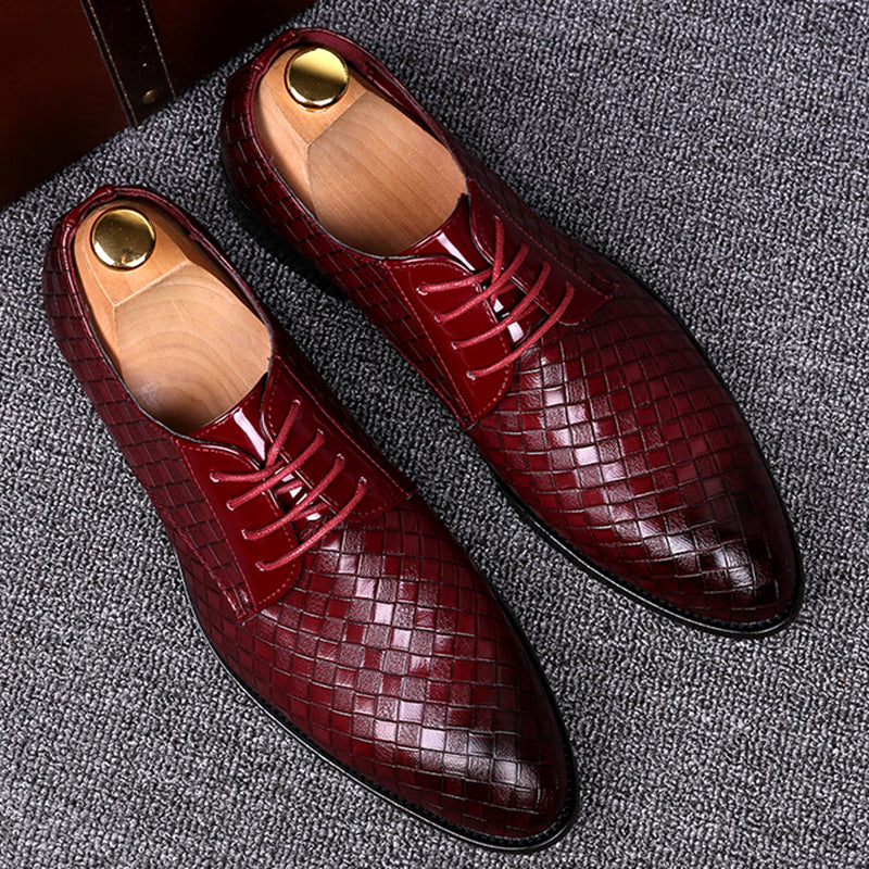 Levoire | Chaussures À Lacets En Cuir Élégantes rouge vin