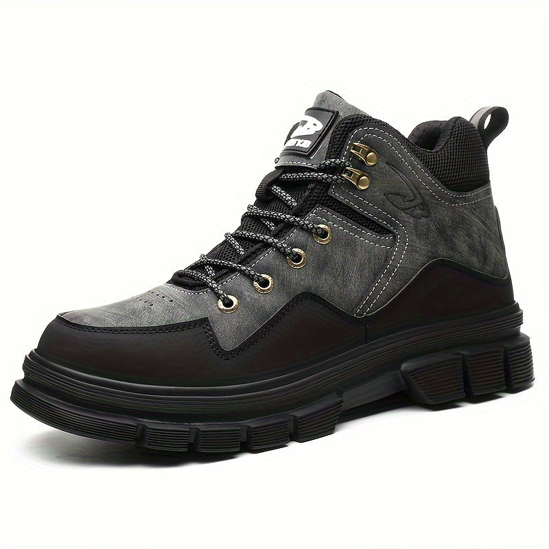 Levoire | Bottes De Sécurité Mi-Hautes Robustes Pour Hommes Avec Embout Et Semelle Renforcés Noir