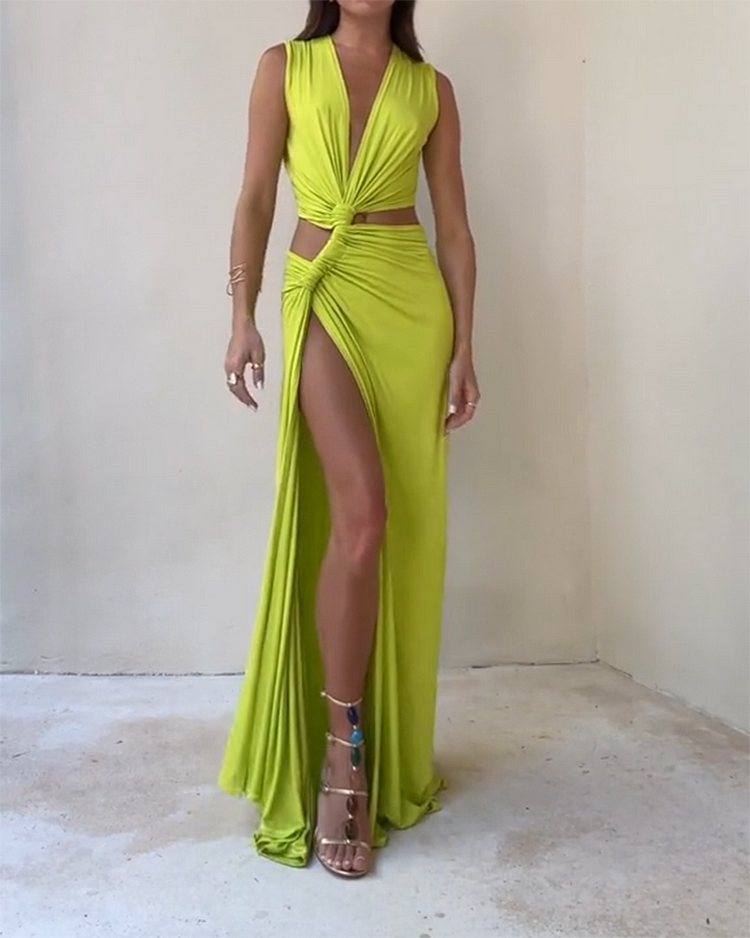 Levoire | Robe maxi avec fente sur le côté