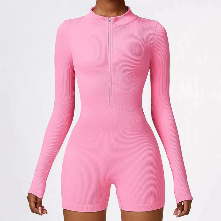 Levoire | Robe stretch pour femmes avec fermeture éclair extensible Barbie Rose