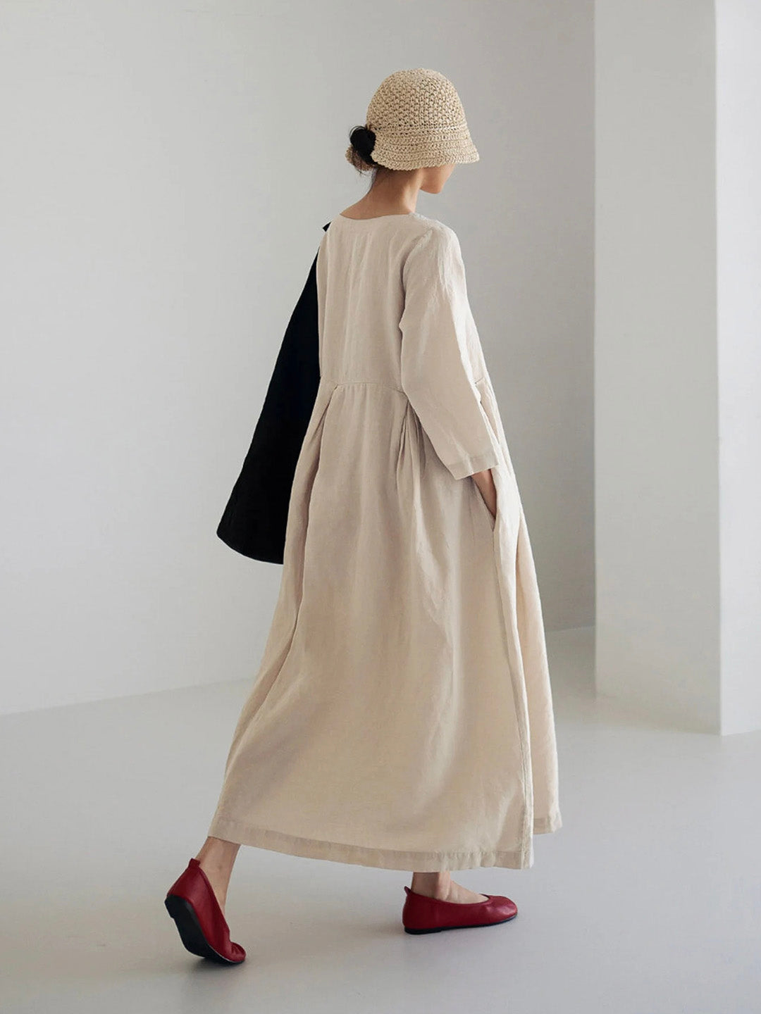 Levoire | Robes En Lin Amples Avec Poches Latérales