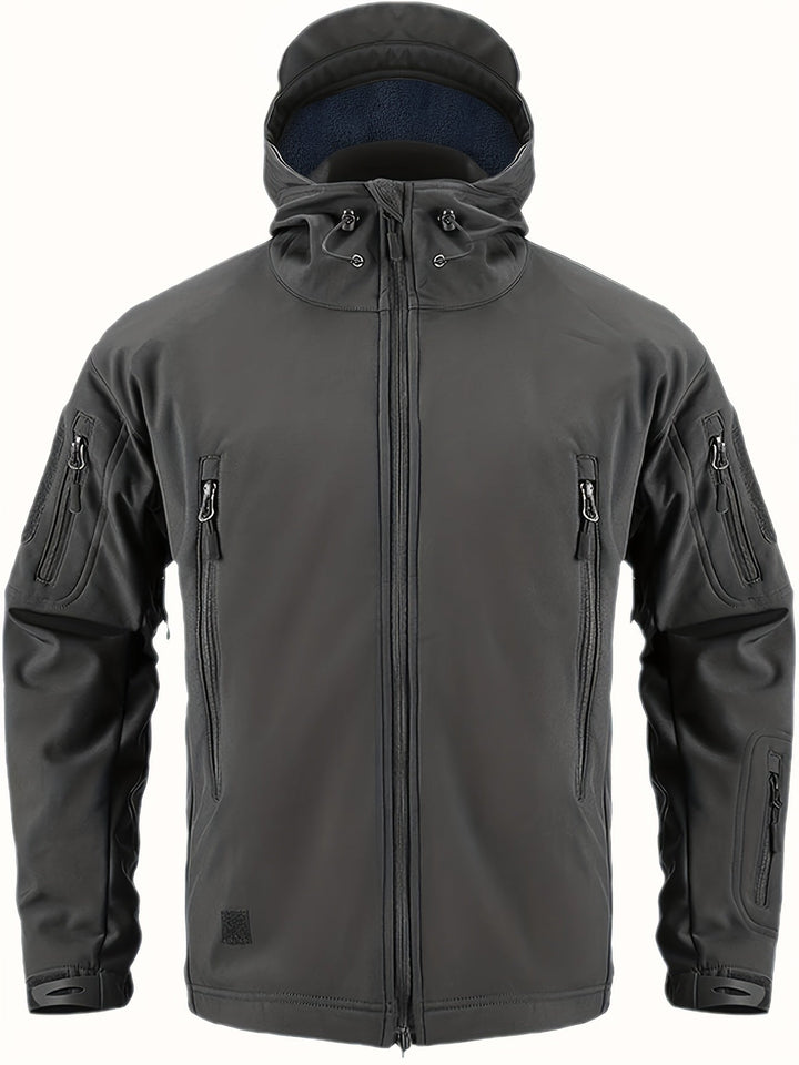 Levoire | Veste Imperméable Pour Homme Avec Capuche Et Poches Zippées gris