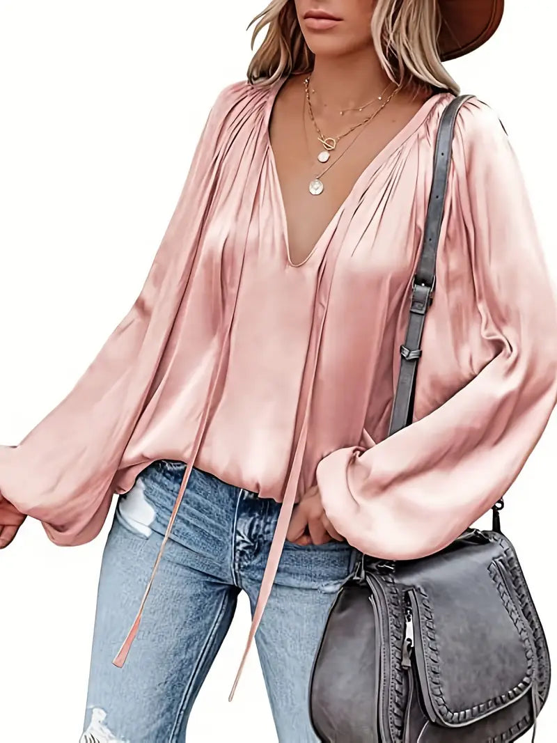 Levoire | Blouse En Satin Pour Femmes Rosa