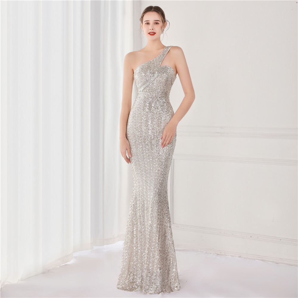 Levoire | Robe de soirée décontractée et élégante Argent