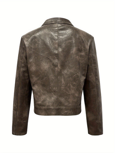 Levoire | Veste Bomber En Cuir Pu Zippée Pour Hommes