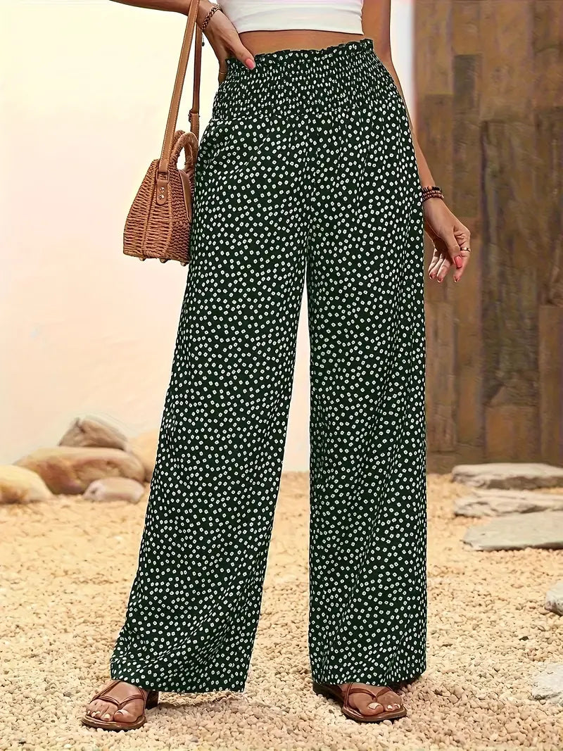 Levoire | Pantalons à jambes larges Vert