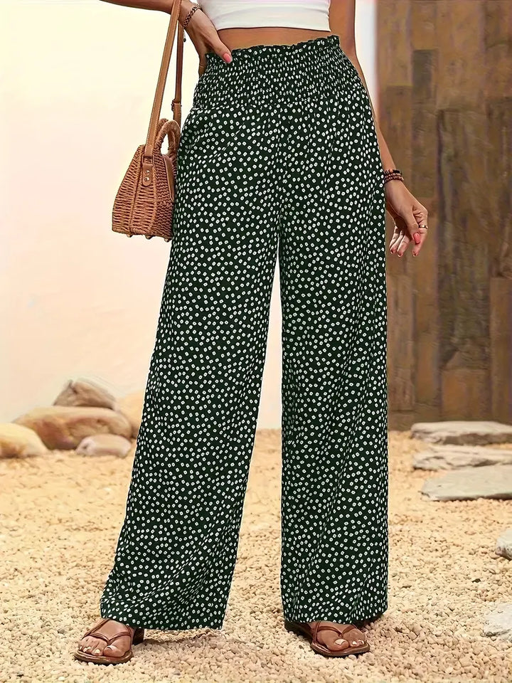 Levoire | Pantalons à jambes larges Vert