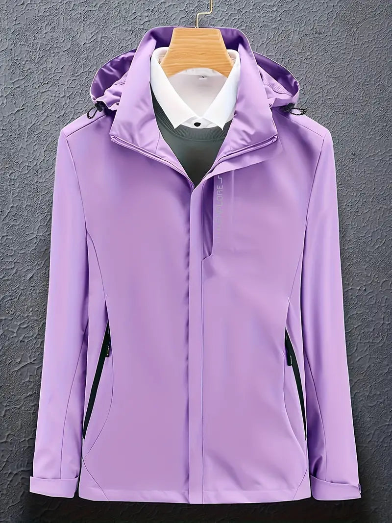 Levoire | Veste à capuche longue à manches longues imperméable Liila