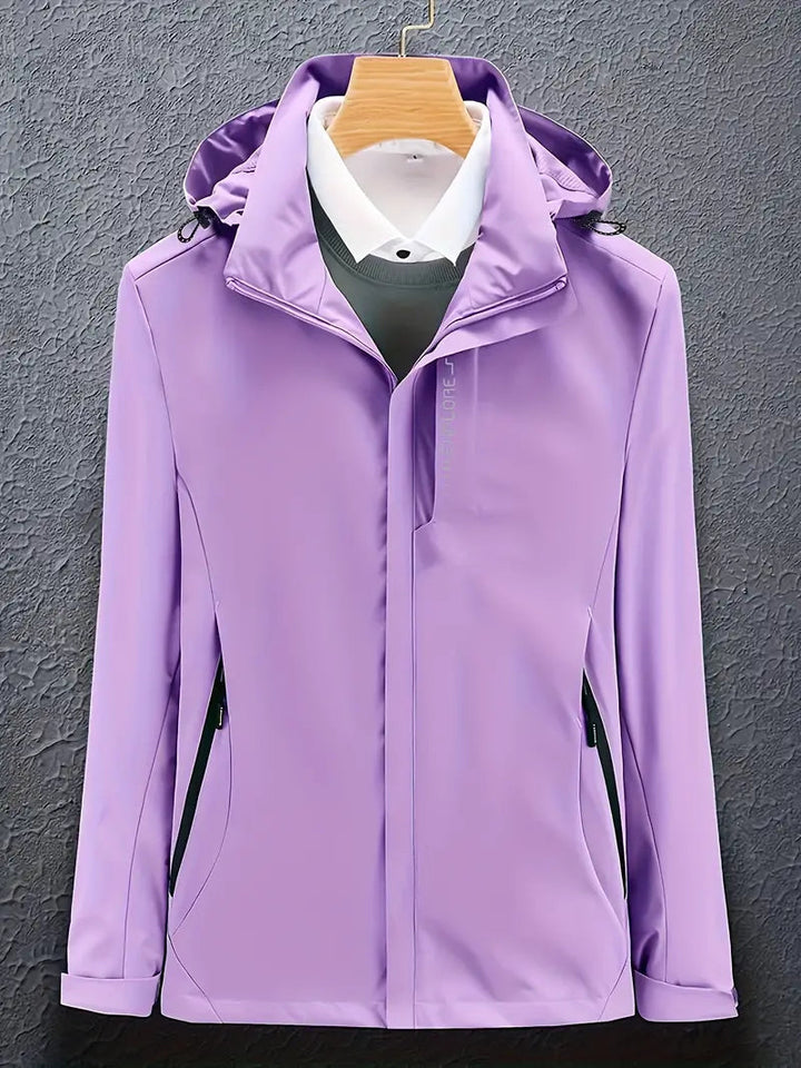 Levoire | Veste à capuche longue à manches longues imperméable Liila