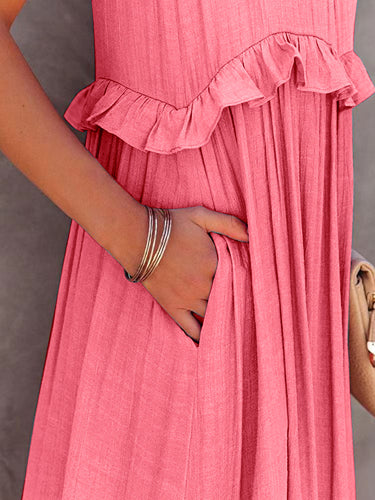 Levoire | Robe maxi sans bretelles avec volants