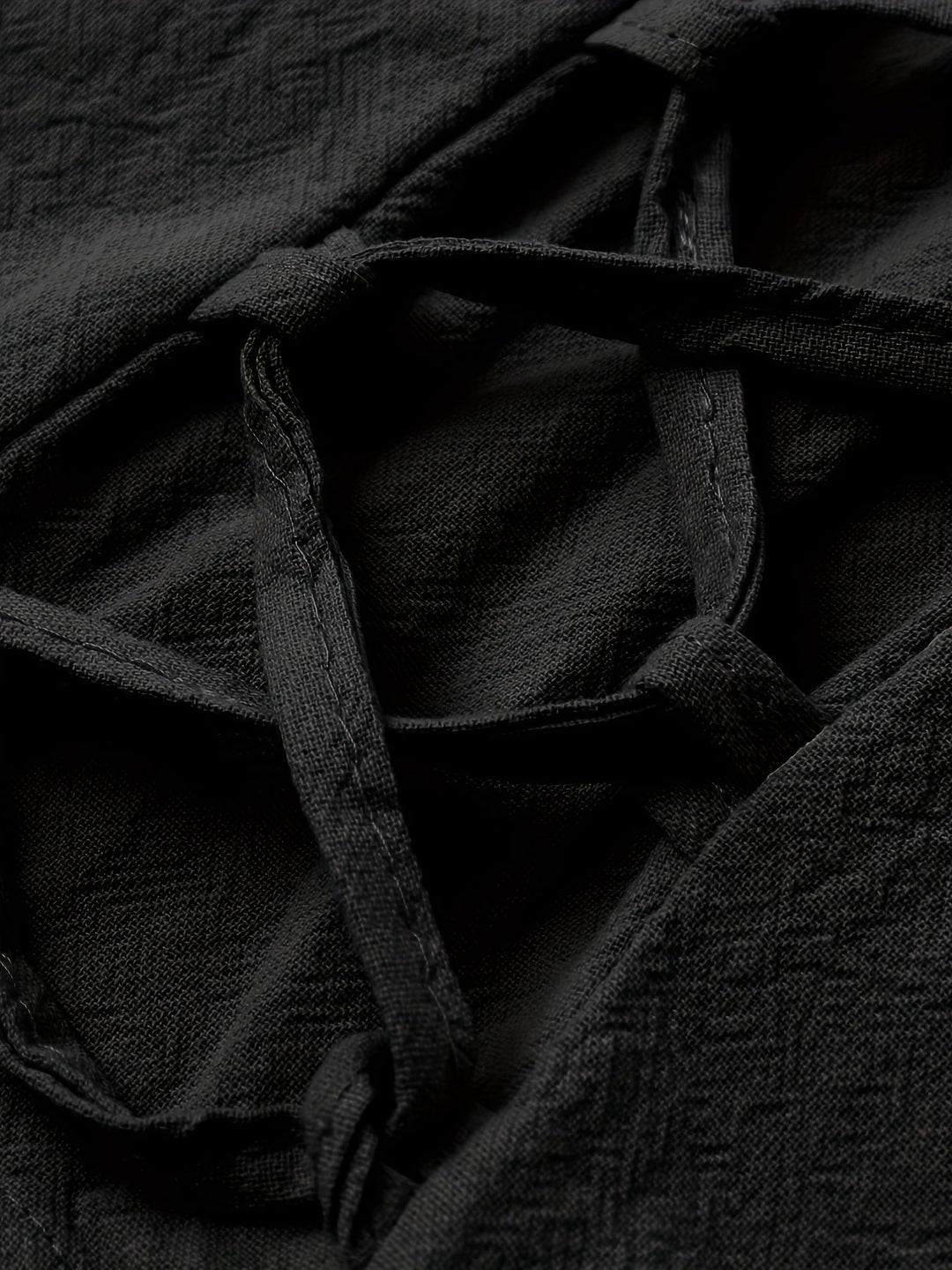 Levoire | Homme Coton Lin Mélange Bande De Publication Et Pantalon Harem