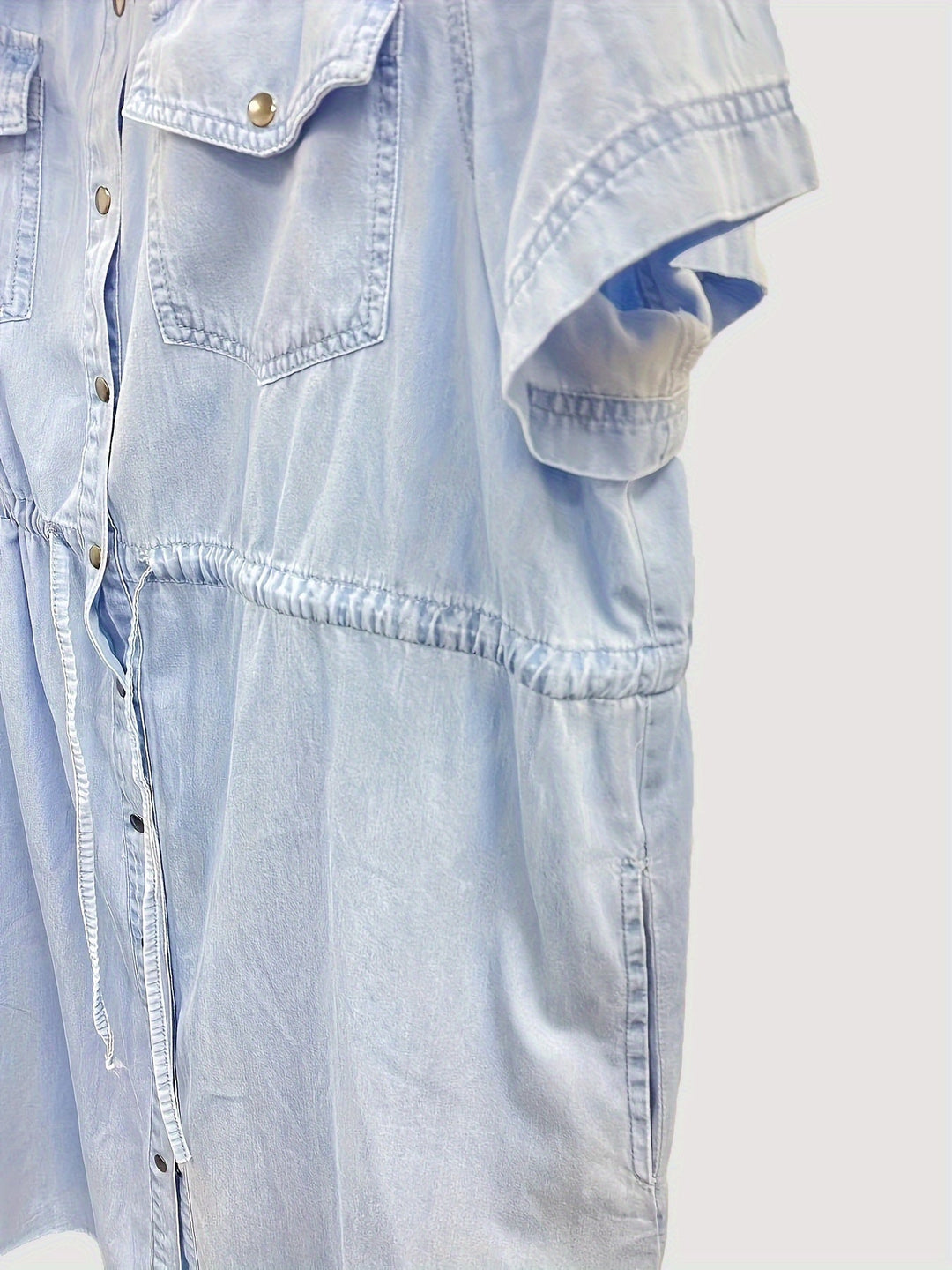 Levoire | Robe Midi En Jean Avec Ceinture À La Taille