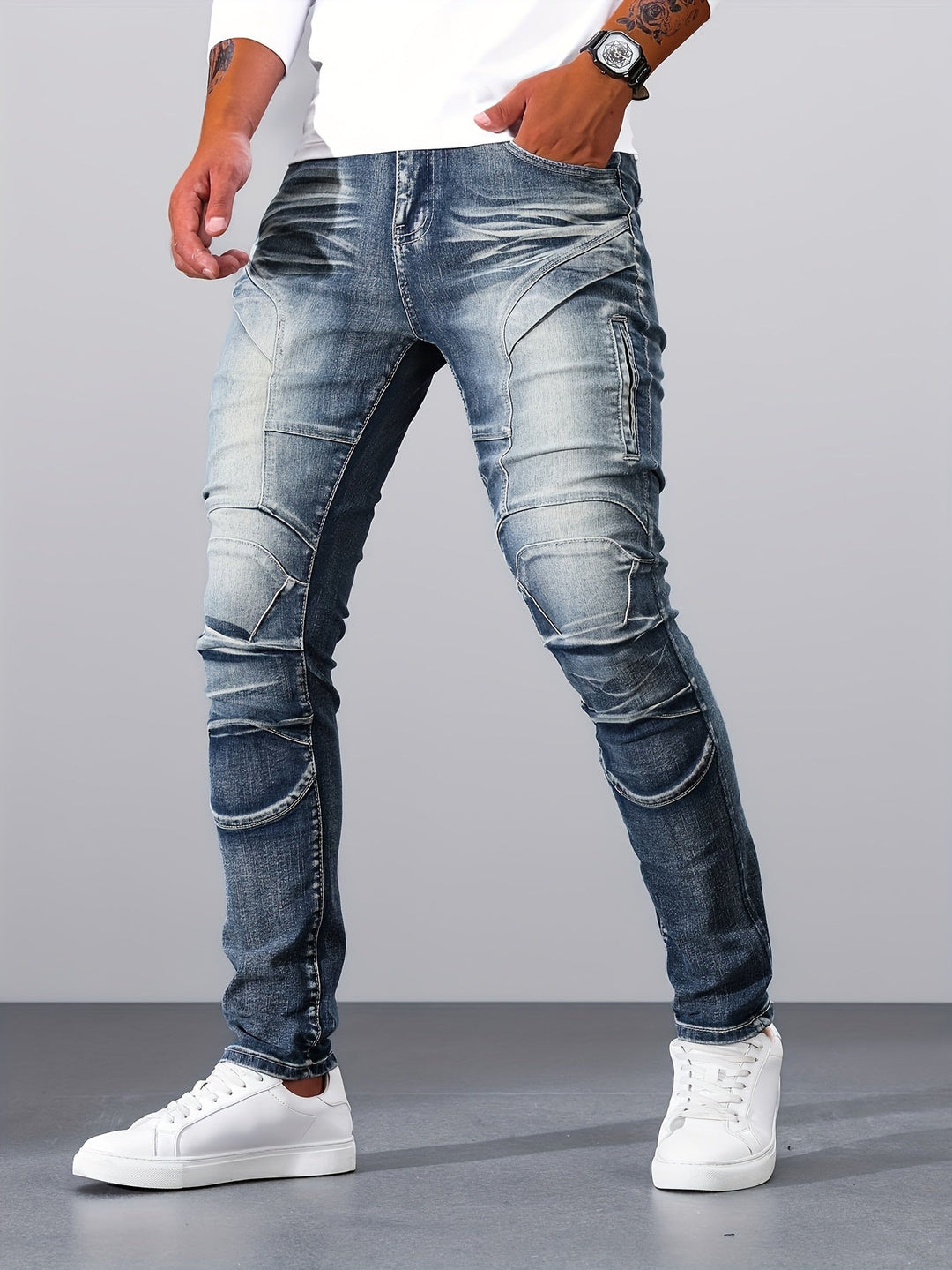 Levoire | Pantalons En Denim Vintage Skinny Pour Hommes