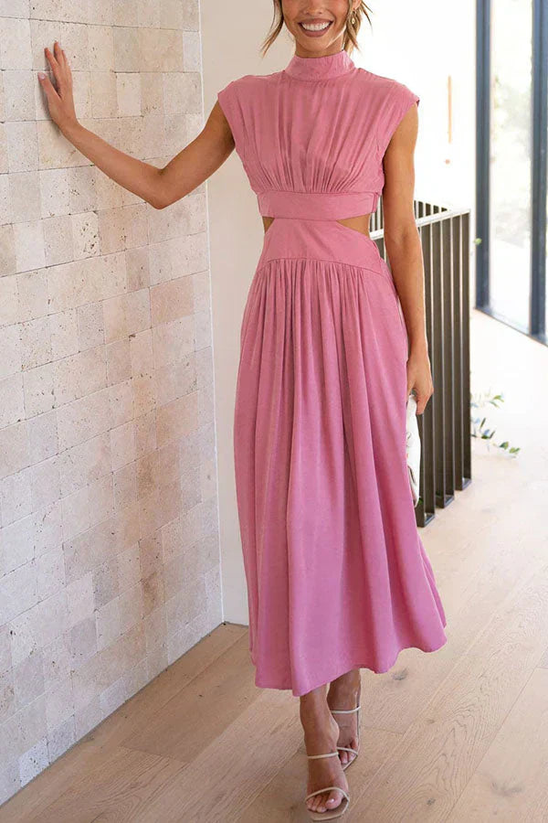 Levoire | Robe Maxi Plissée Pour Femmes Rosa