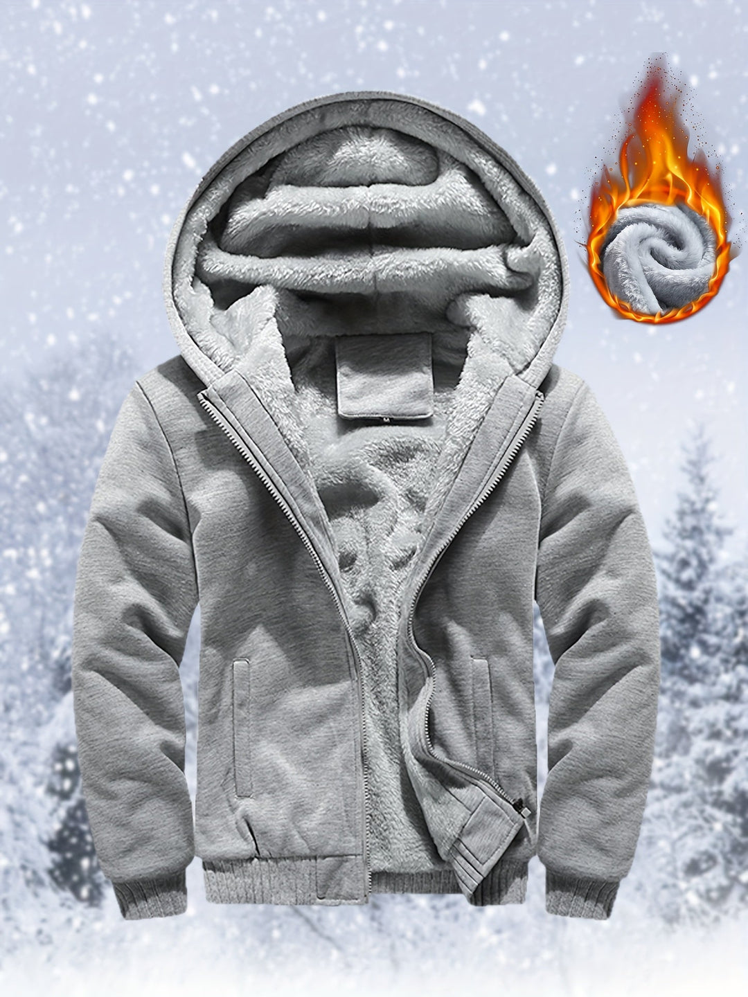 Levoire | Sweat À Capuche Zippé À Manches Longues Gris