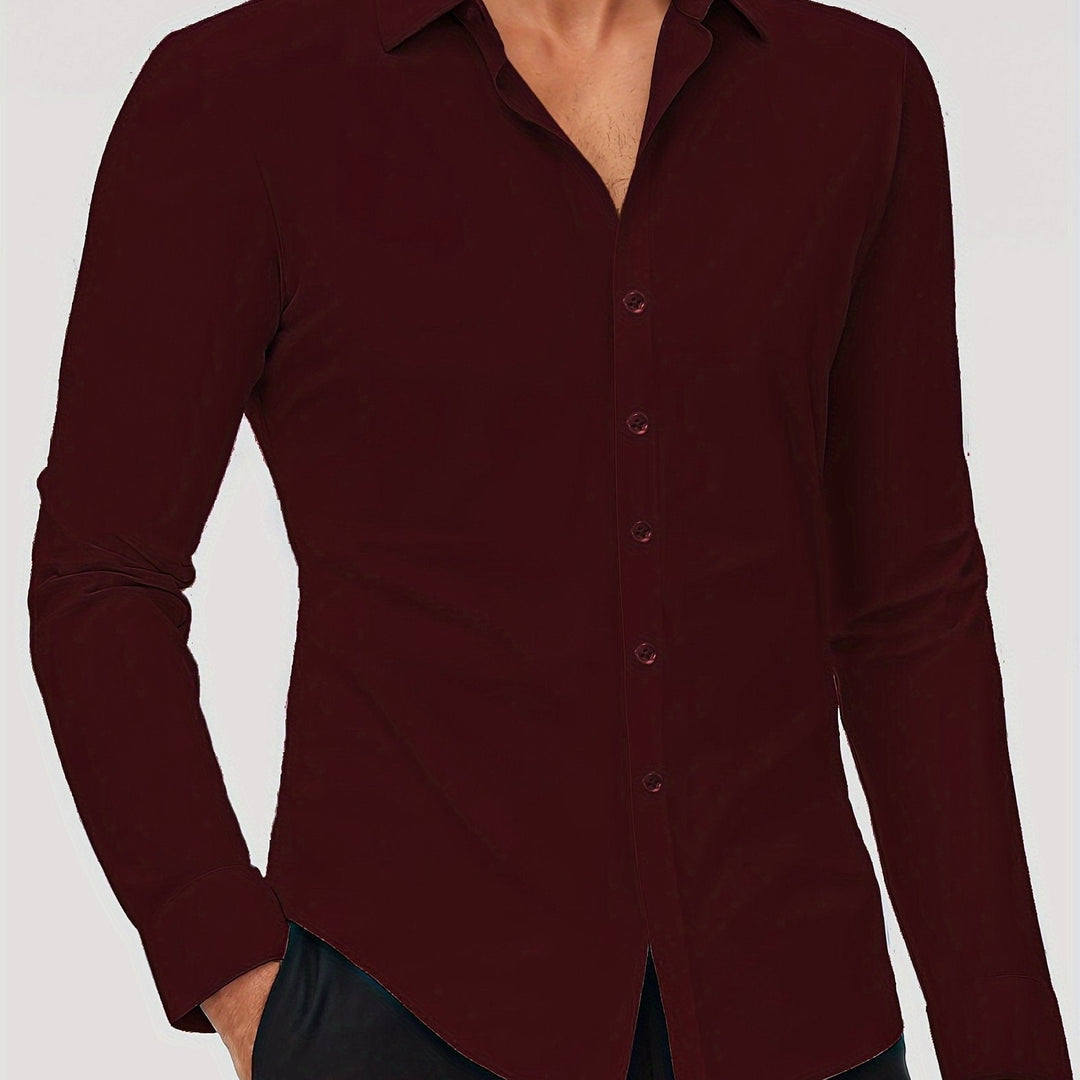 Levoire | Slim Fit Chemise En Coton Stretch brun châtaignier 2