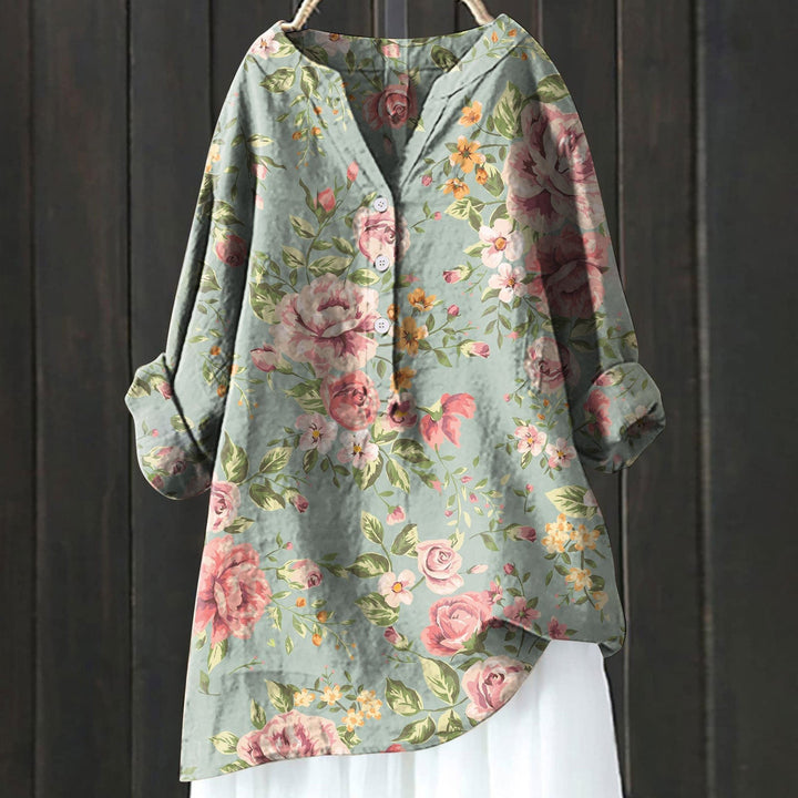 Levoire | Blouse Robe Floral Canard bleu et rose