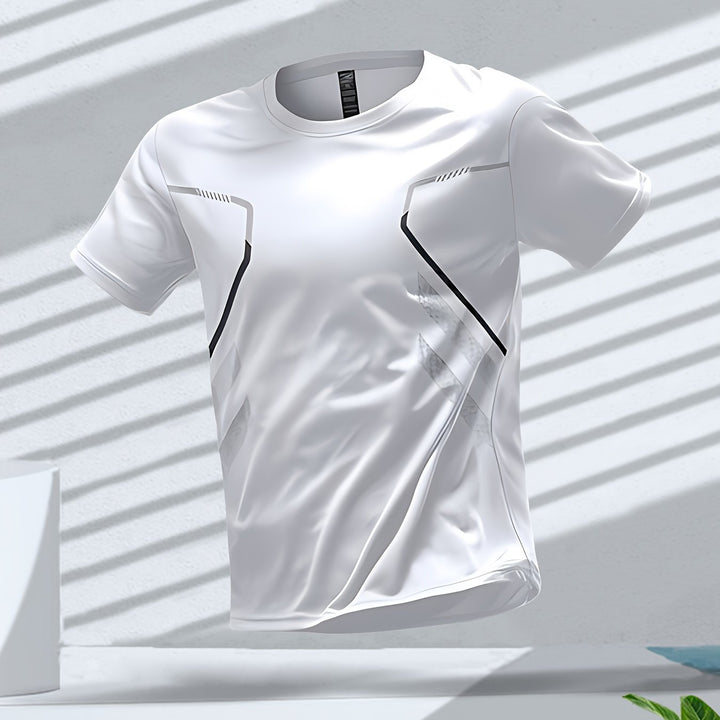 Levoire | T-Shirt Coloré Pour Hommes En Tissu À Séchage Rapide À Manches Courtes Blanc