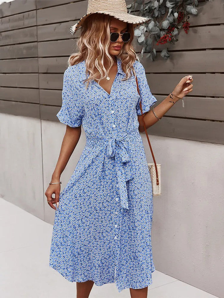 Levoire | Robe À Motif Floral Pour L'Été Bleu