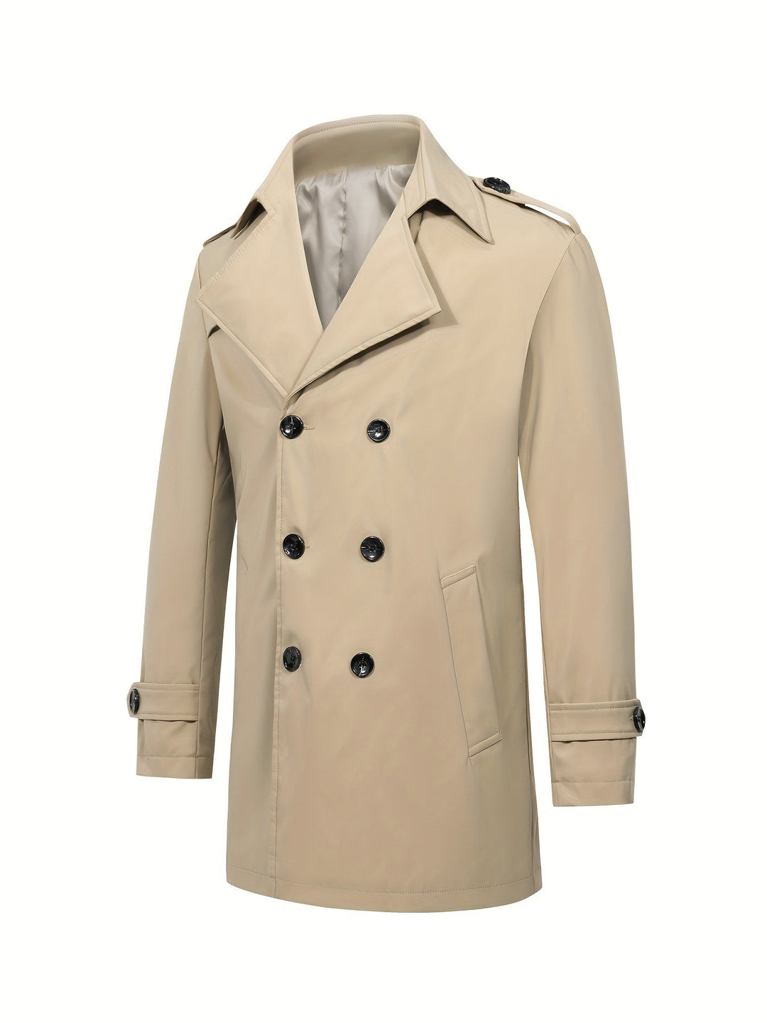Levoire | Trench-Coat Pour Hommes À Double Rangée Dans Une Couleur
