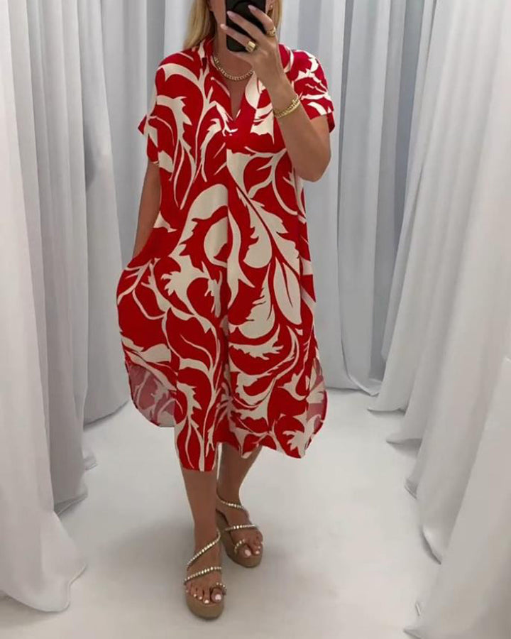 Levoire | Robe Décontractée Avec Impression Contrastée