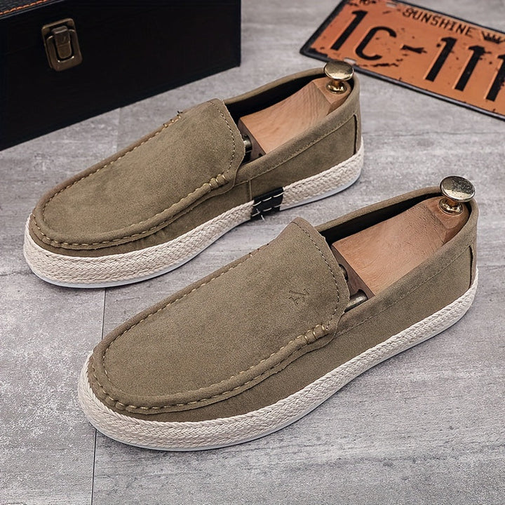 Levoire | Chaussures Hommes Slip On Flexibles Couleur kaki