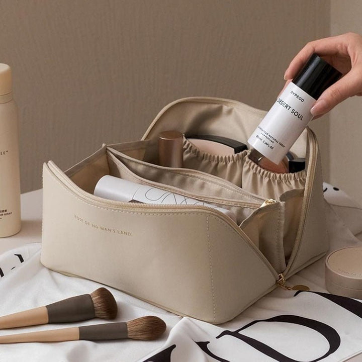 Levoire | Trousse De Maquillage Avec Plusieurs Compartiments Pour Femmes Beige