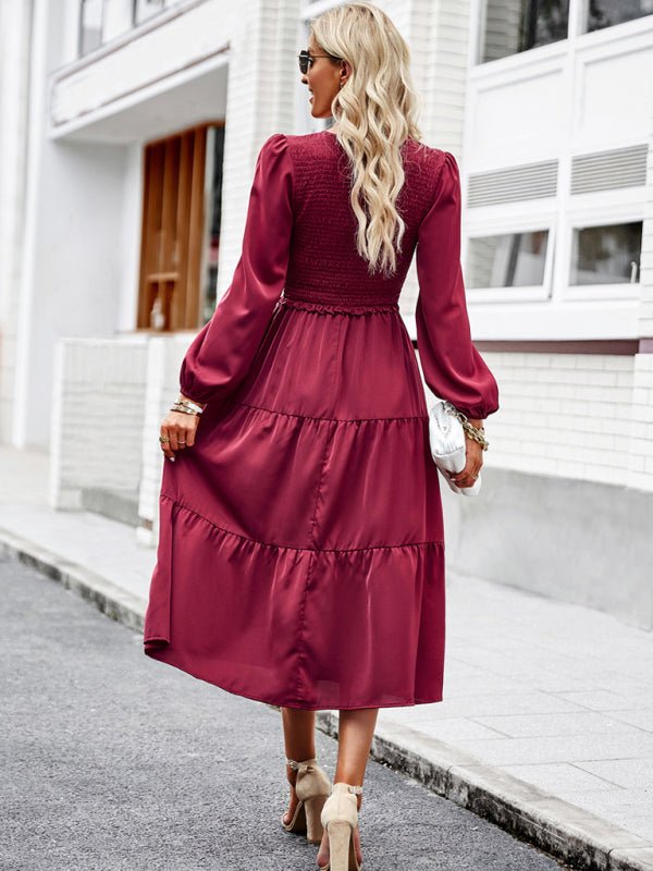 Levoire | Robe élégante et stylée avec des volants et décolleté en V