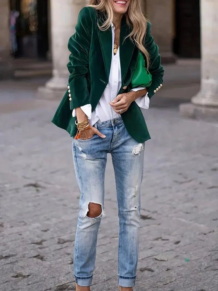 Levoire | Blazer En Velours Élégant Pour Femmes