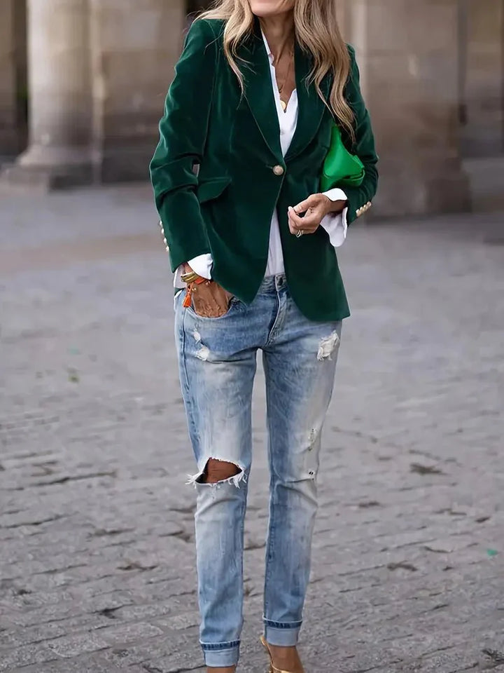 Levoire | Blazer En Velours Élégant Pour Femmes