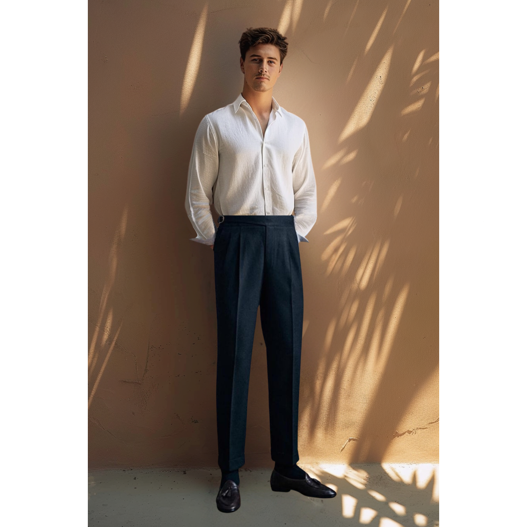 Levoire | Pantalon Homme Avec Un Grand Confort De Port Pantalon En Tissu Élégant Pour Le Quotidien Et Le Bureau Noir