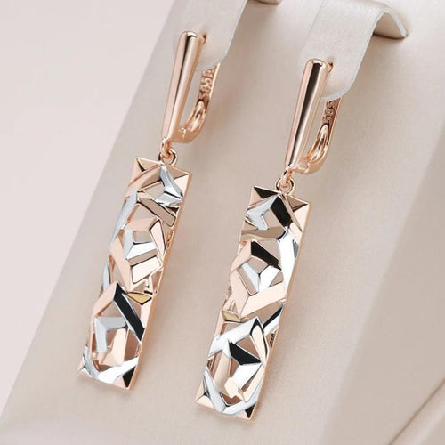 Levoire | Boucles D'Oreilles Rectangulaires En Or Et Argent