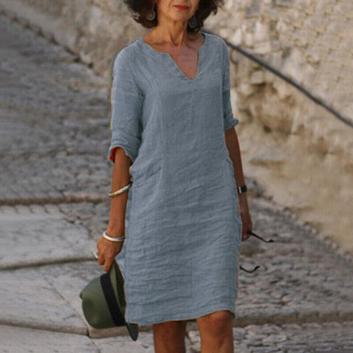 Levoire | Robe Femme Robe Confortable Avec Un Design Intemporel Pour Le Quotidien Et Les Occasions Spéciales Gris