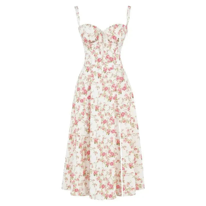 Levoire | Robe Midi D'Été Avec Bretelles & Fente Aérée, Élégante & Parfaite Pour Les Jours Chauds