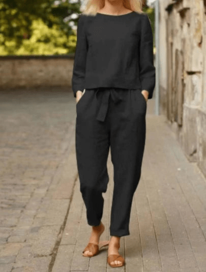 Levoire | Ensemble 2 Pièces Décontracté Femme Noir