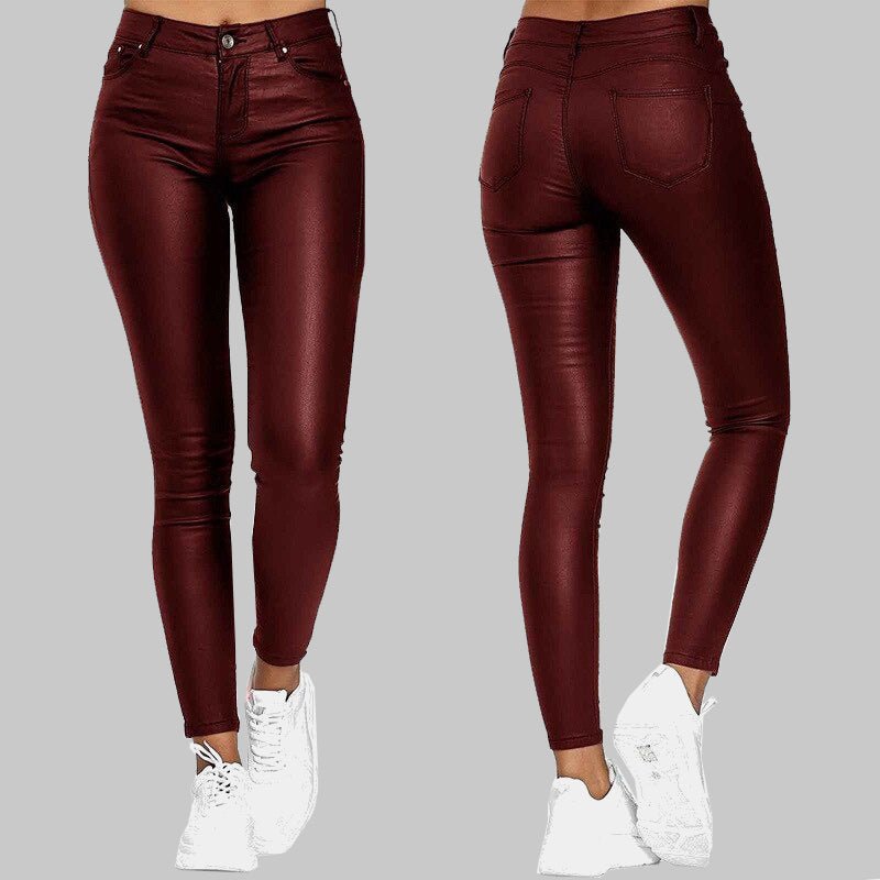 Levoire | Pantalon Cuir Slim Femme Rot
