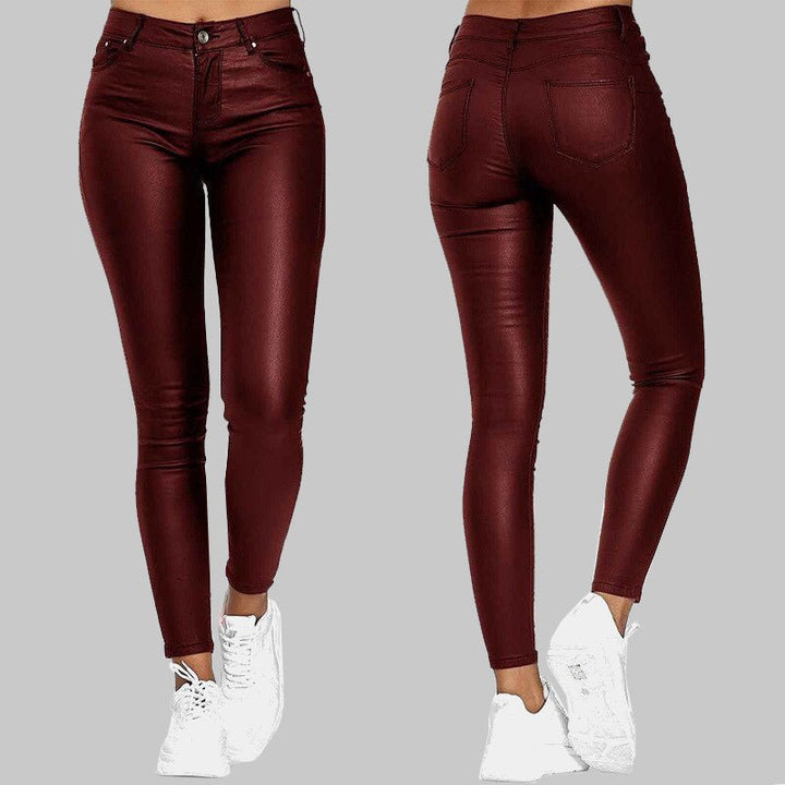Levoire | Pantalon Cuir Slim Femme Rot