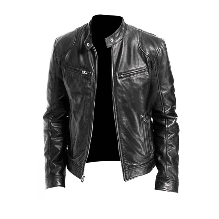 Levoire | Veste en cuir pour hommes Design classique et confortable Noir