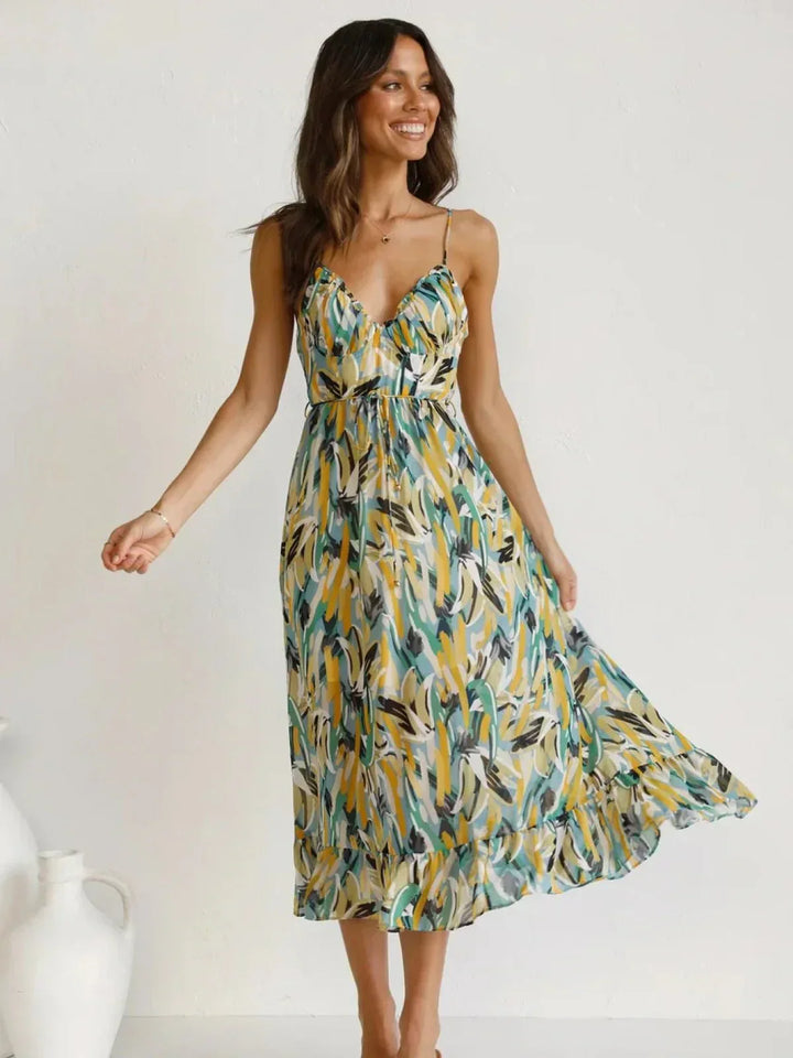 Levoire | Robe Midi Colorée Turquoise