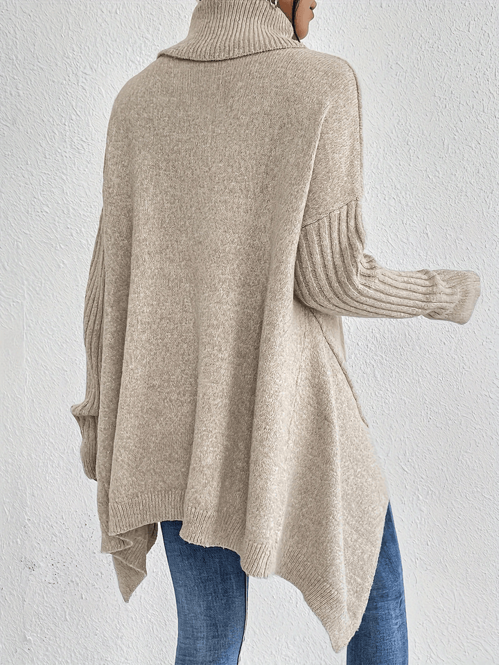 Levoire | Pull à col roulé en coton décontracté pour femmes Pullover Jumper Gilet