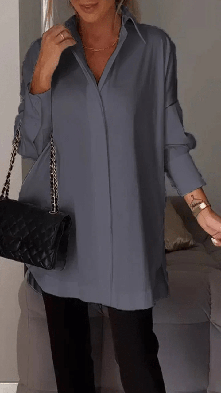Levoire | Chemisier grande taille élégant femme Gris