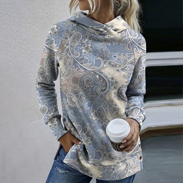 Levoire | Pull Élégant Avec Impression Gris