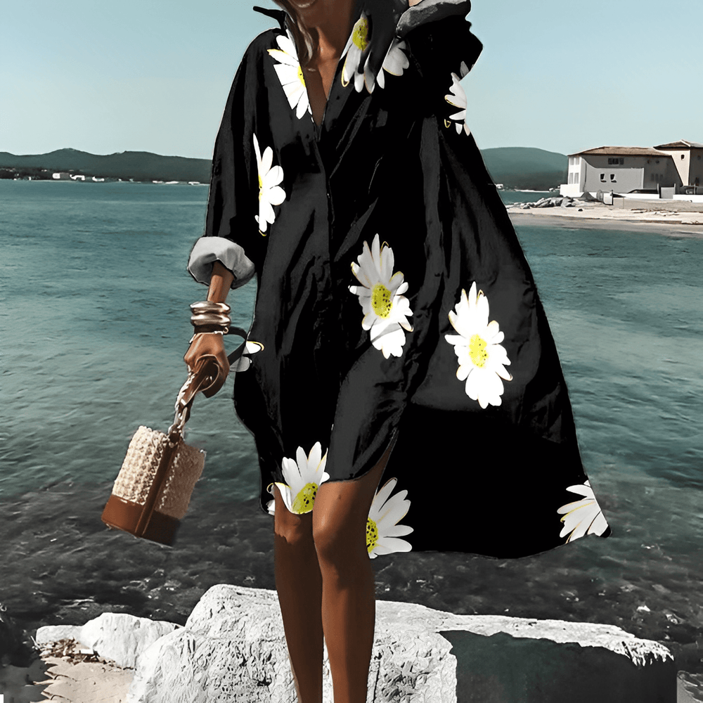 Levoire | Robe Unique À Imprimé Mi-Longue Noir