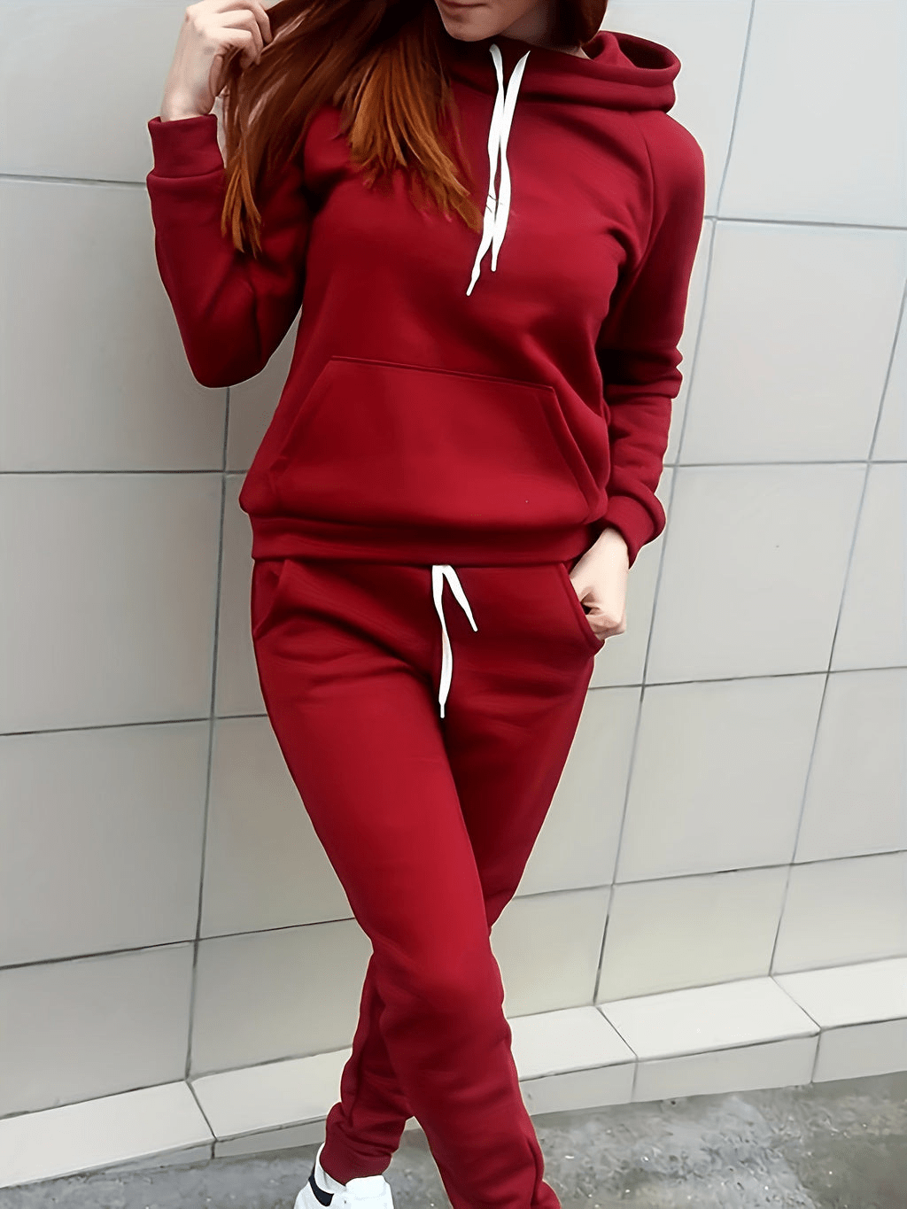 Levoire | Sweat Jogging Décontracté Femme Rot