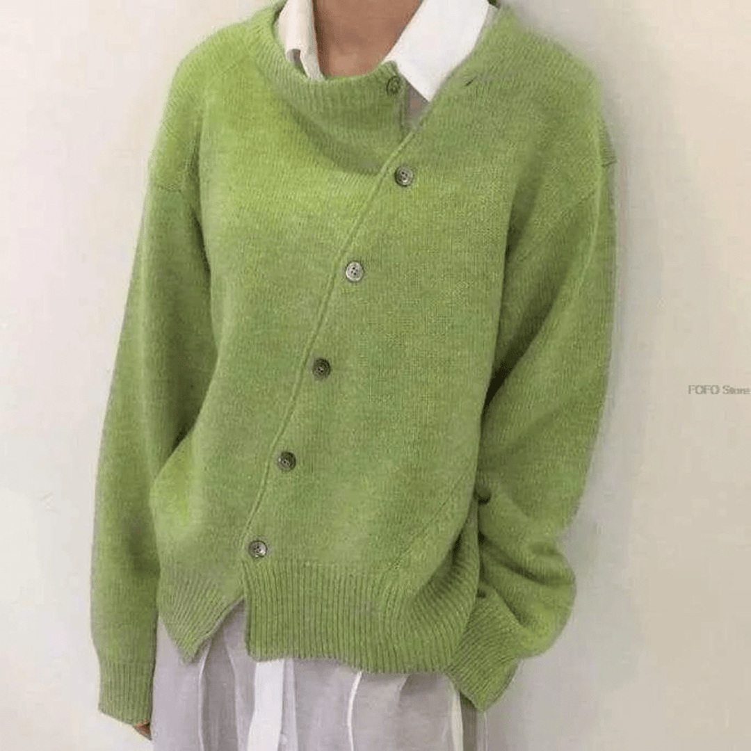 Levoire | Cardigan Basique Élégant Femme Vert