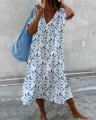 Levoire | Robe midi imprimé botanique femme