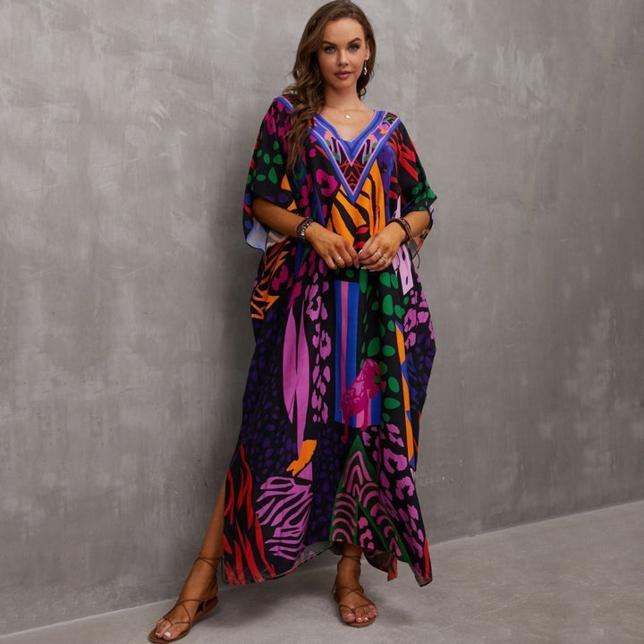 Levoire | Kimono Ranta Petite Robe Rot Rosa Grün